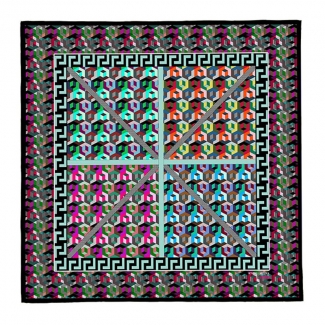 RR Vasareli black silk scarf
