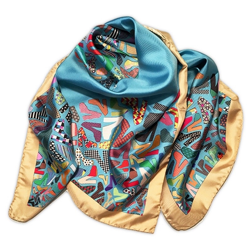 RR Shoes blue silk scarf