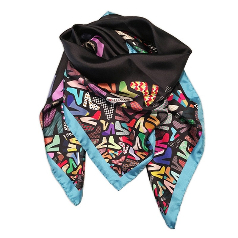 RR Shoes black silk scarf