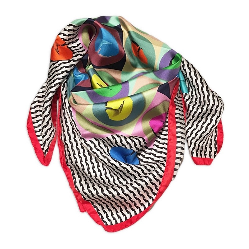 RR Raviolli Red silk scarf