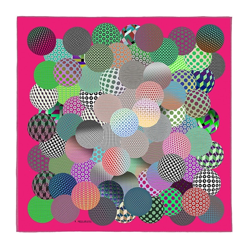 RR Palline Pink silk scarf