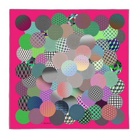 RR Palline Pink silk scarf