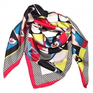 RR Boresette Red silk scarf