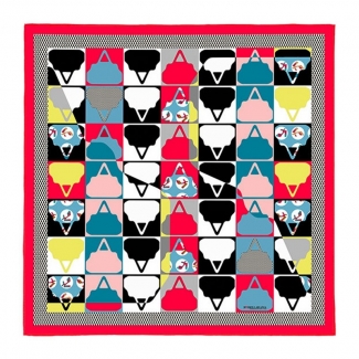 RR Boresette Red silk scarf