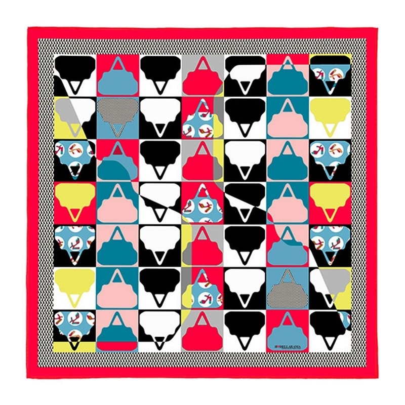 RR Boresette Red silk scarf