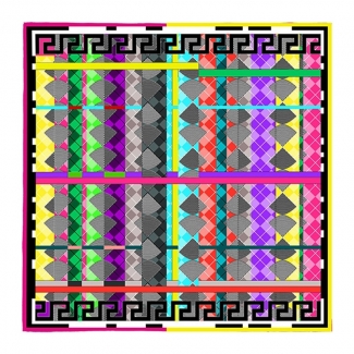 RR Argyle Multicolored silk scarf