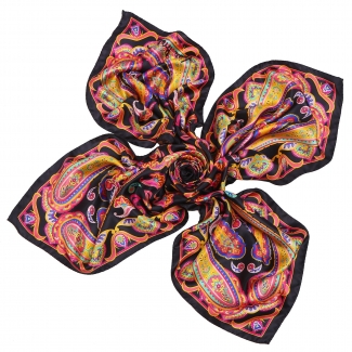 Esarfa matase Caspian sunset black