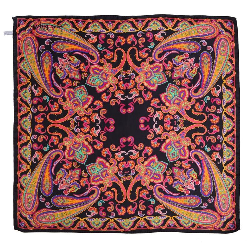 Esarfa matase Caspian sunset black