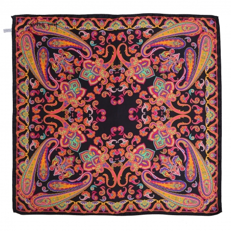 Esarfa matase Caspian sunset black