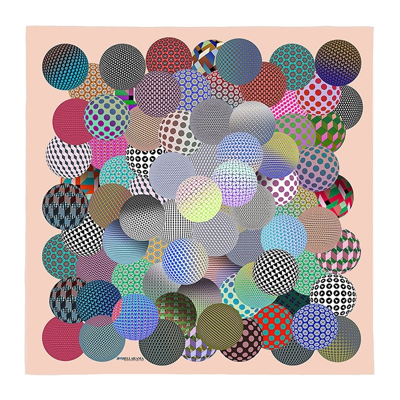 Esarfa matase RR Palline Light Beige