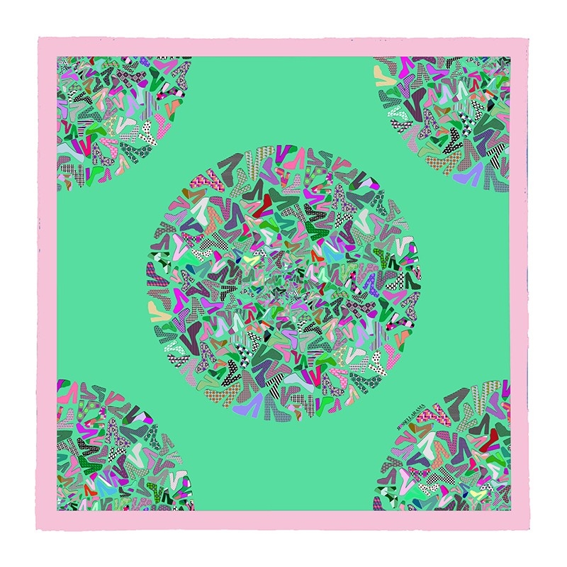 RR Shoes green silk scarf