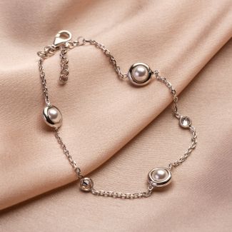 Bratara argint Cocktail Pearls