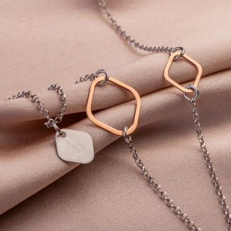 Colier argint Geometry