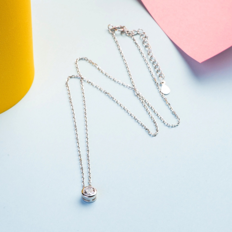 Silver necklace with Natural Touch charm