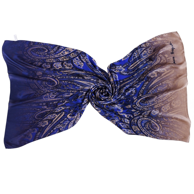 Sal matase Laura Biagiotti Paisley Blue Lapis