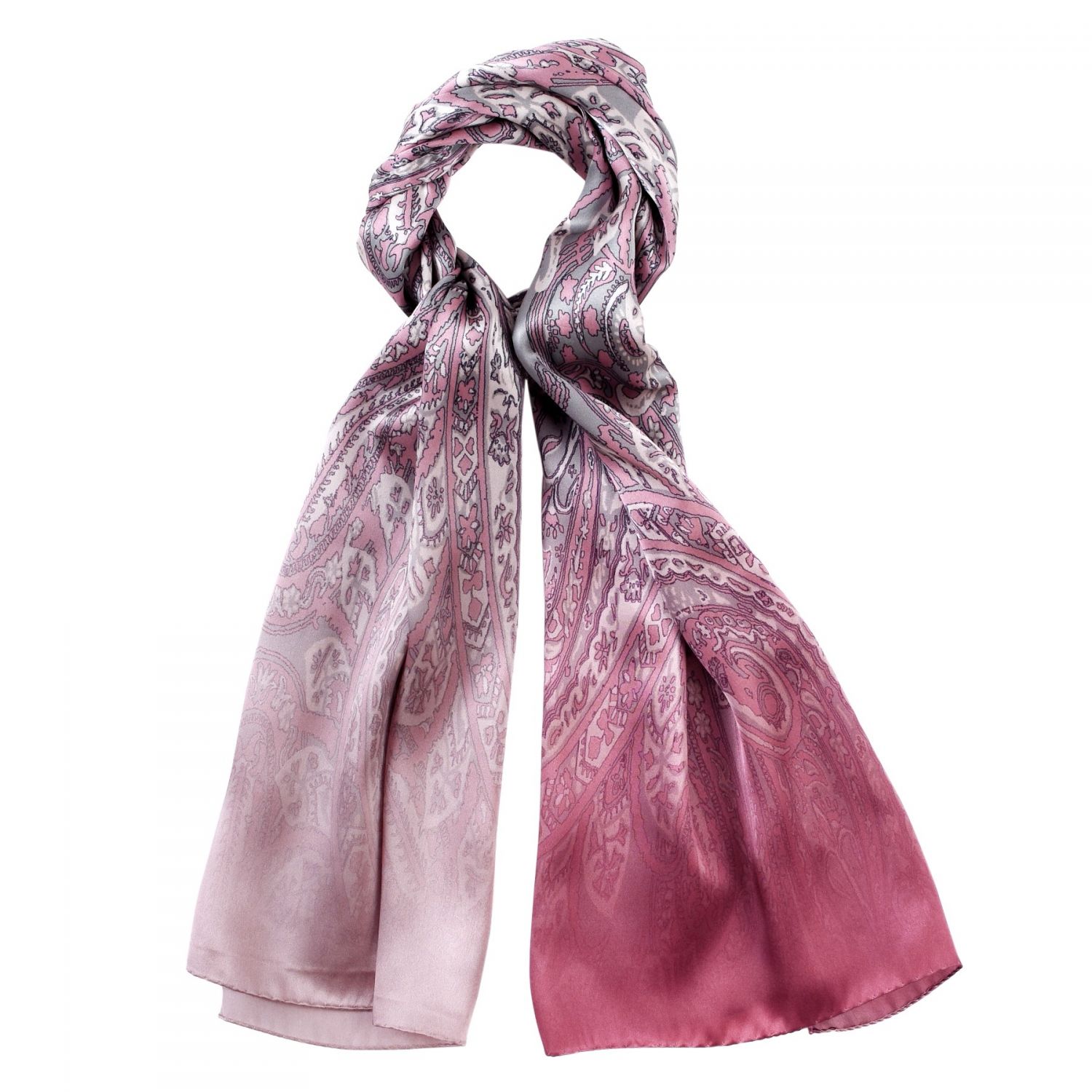 Silk shawl Laura Biagiotti Paisley Dusty Pink