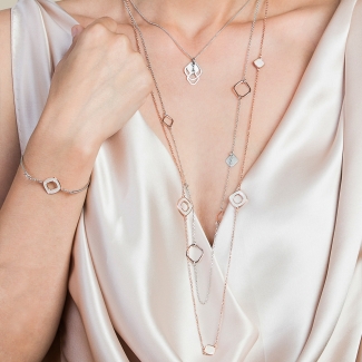 Colier argint Geometry