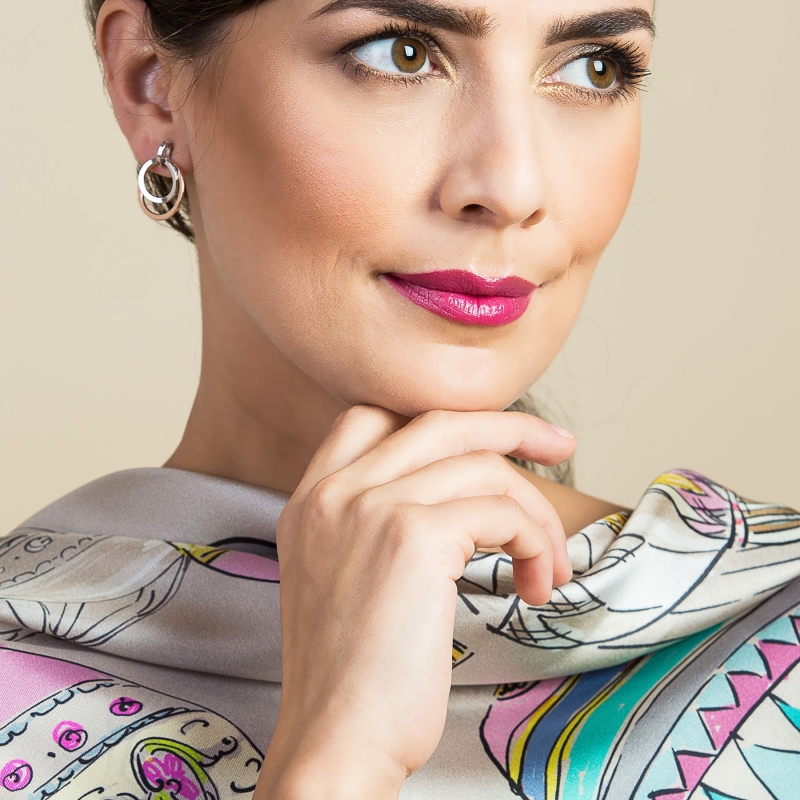 Cercei argint Orbital Galaxy