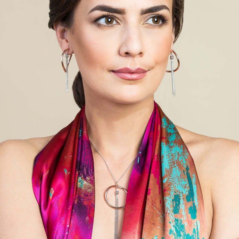 Sal matase Laura Biagiotti Street Fashion fucsia