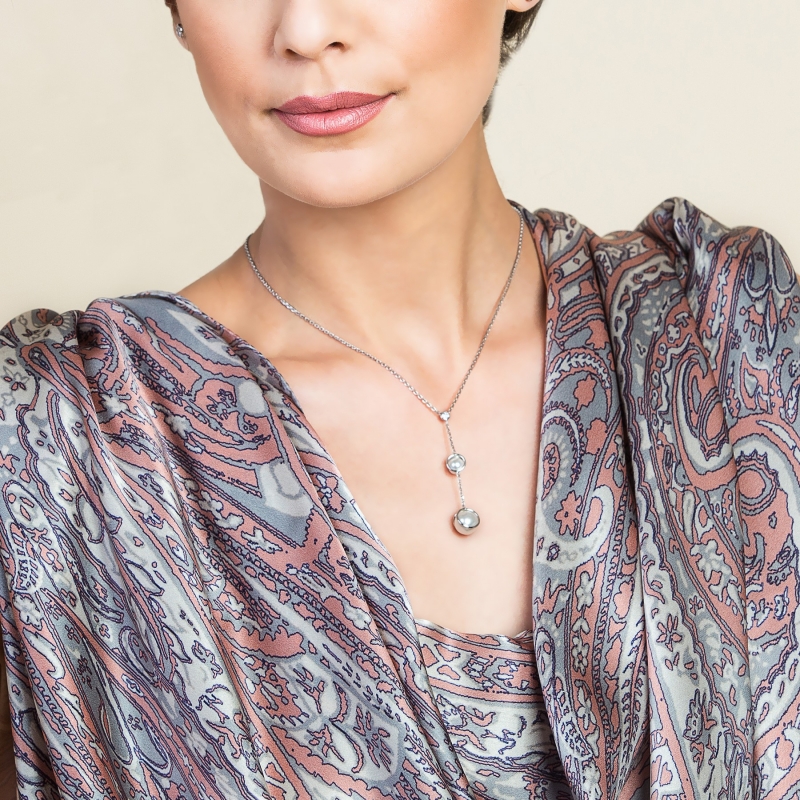 Silk shawl Laura Biagiotti Paisley Dusty Pink