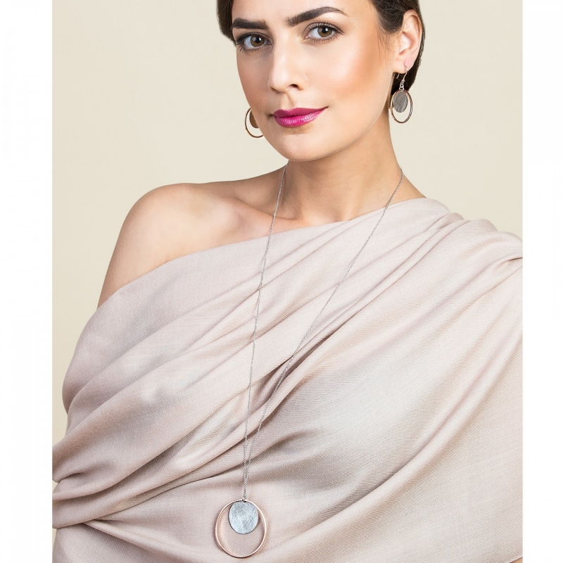 Gift: Silver necklace and earrings Dream Big