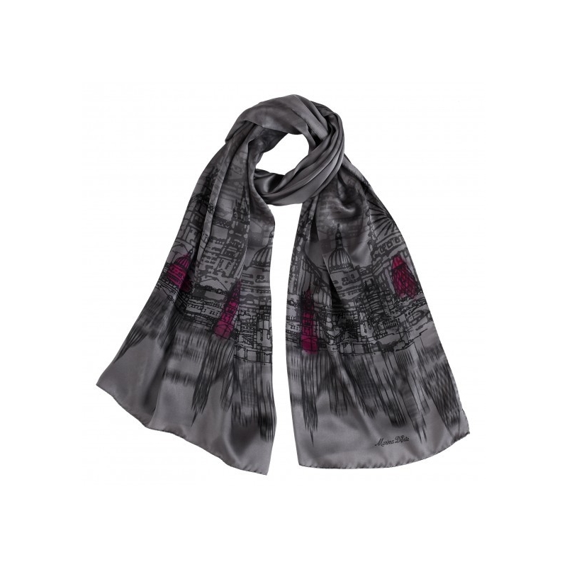 Cadou: Sal matase London Touch Grey si Colier argint Sparkling Rain