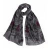 Gift: Silk shawl London Touch Grey and Silver necklace Sparkling Rain