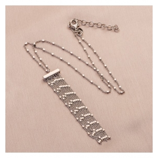 Gift: Silk shawl London Touch Grey and Silver necklace Sparkling Rain