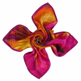 Color Storm fuchsia silk scarf