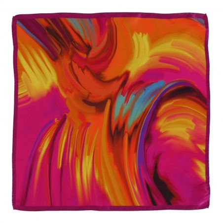 Color Storm fuchsia silk scarf