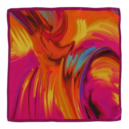 Esarfa matase Color Storm fucsia