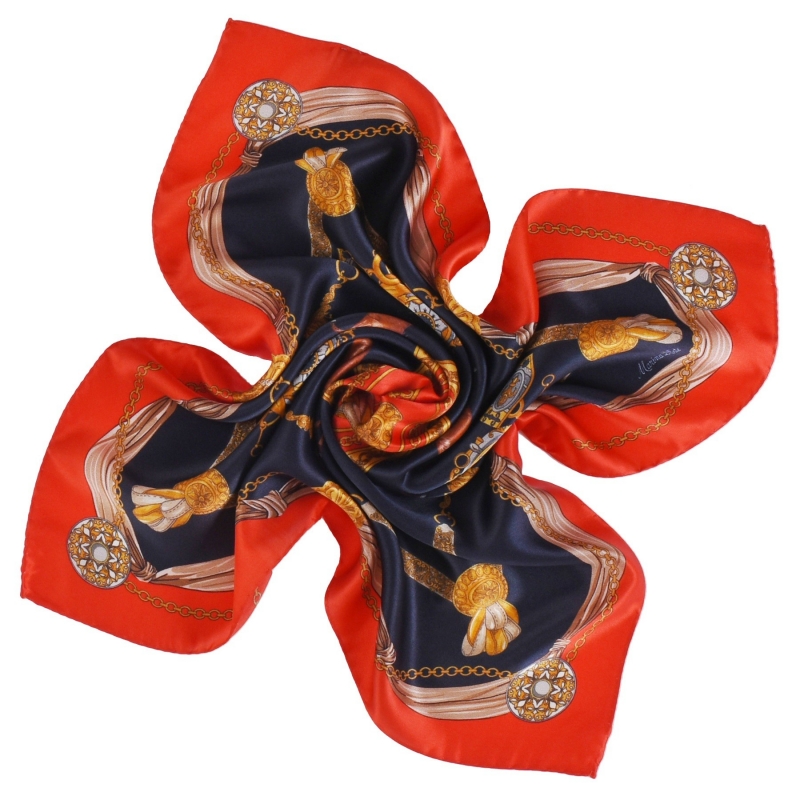 Esarfa matase Equestrian Fashion red