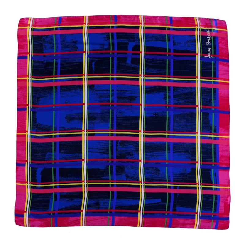 Esarfa matase Geometric Game pink