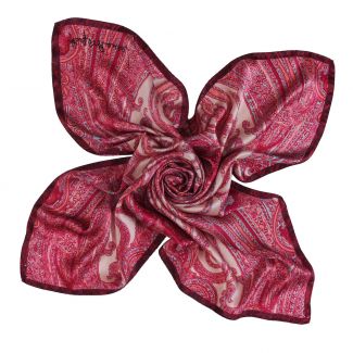 I love paisley cherry silk scarf