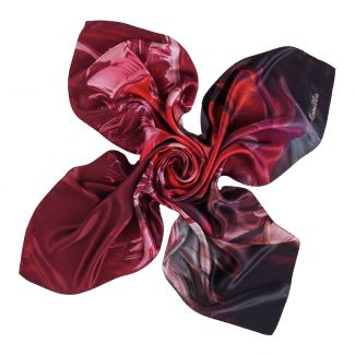 Sweet Touch burgundy silk scarf