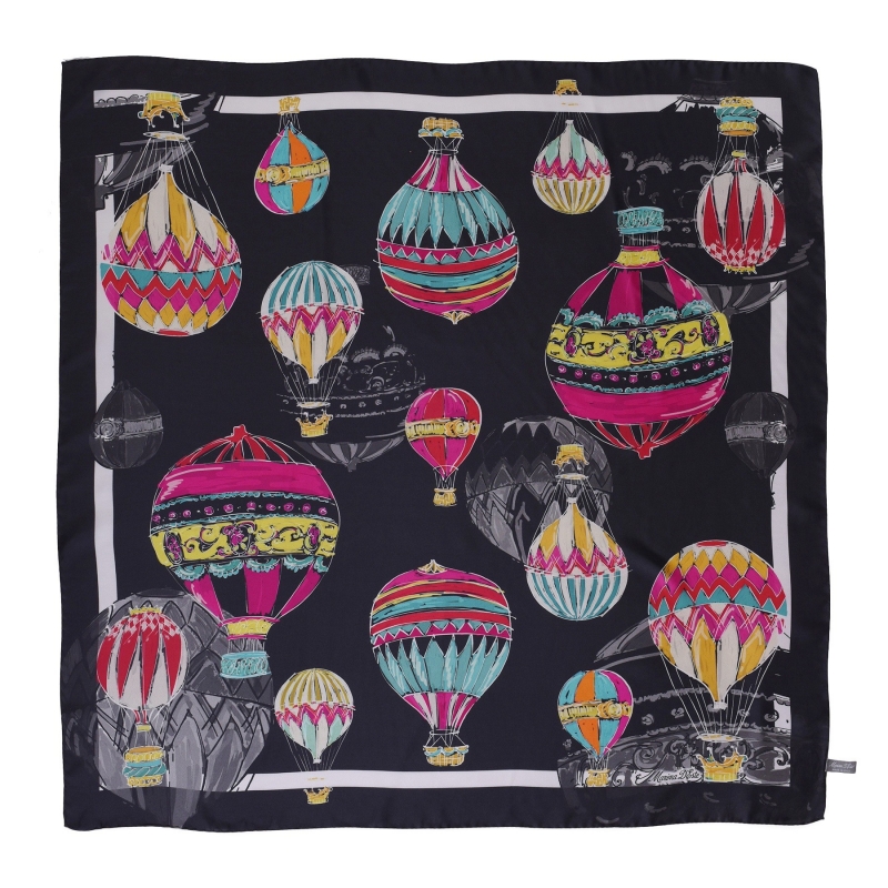 Make a Wish Fashion dark silk scarf