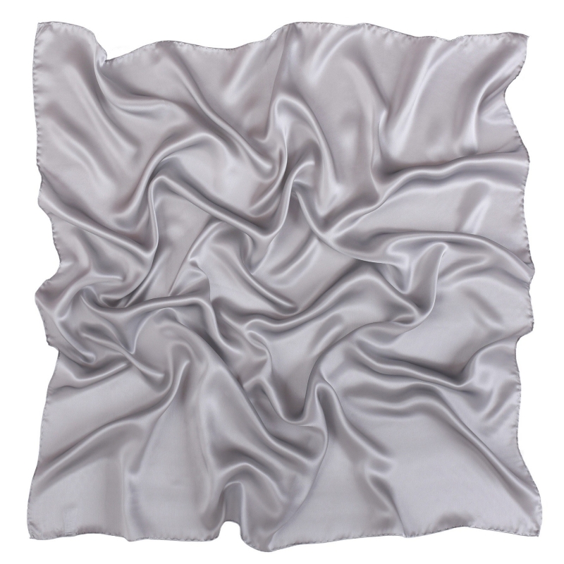 Pearl grey L. Biagiotti silk scarf