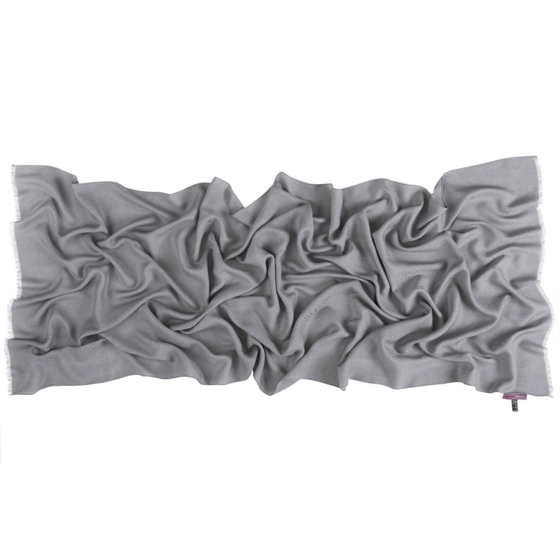 Silk, cashmere and wool scarf Mila Schon Special grey
