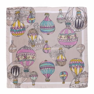 Esarfa matase Make a Wish Fashion grey pearl