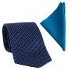 Cadou: Cravata L. Biagiotti New geometric look navy si Batista matase albastru