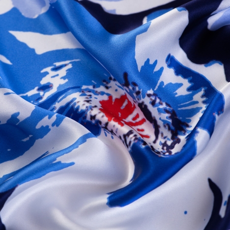 Esarfa matase It's a Poppy  blue