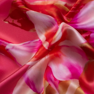 Silk scarf Floral Obssesion pink