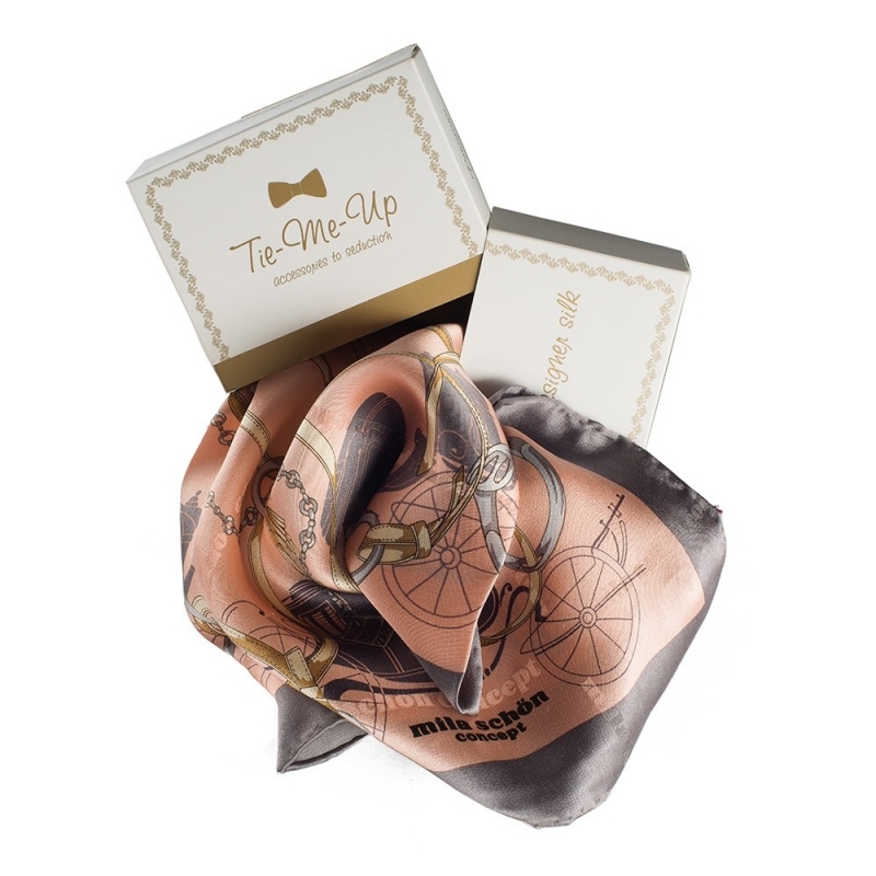 CADOU: Esarfa patrata cu fundita matase naturala 