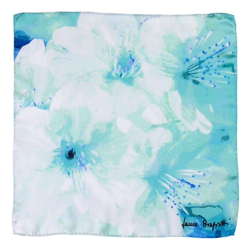 Esarfa matase Just Spring  Aqua