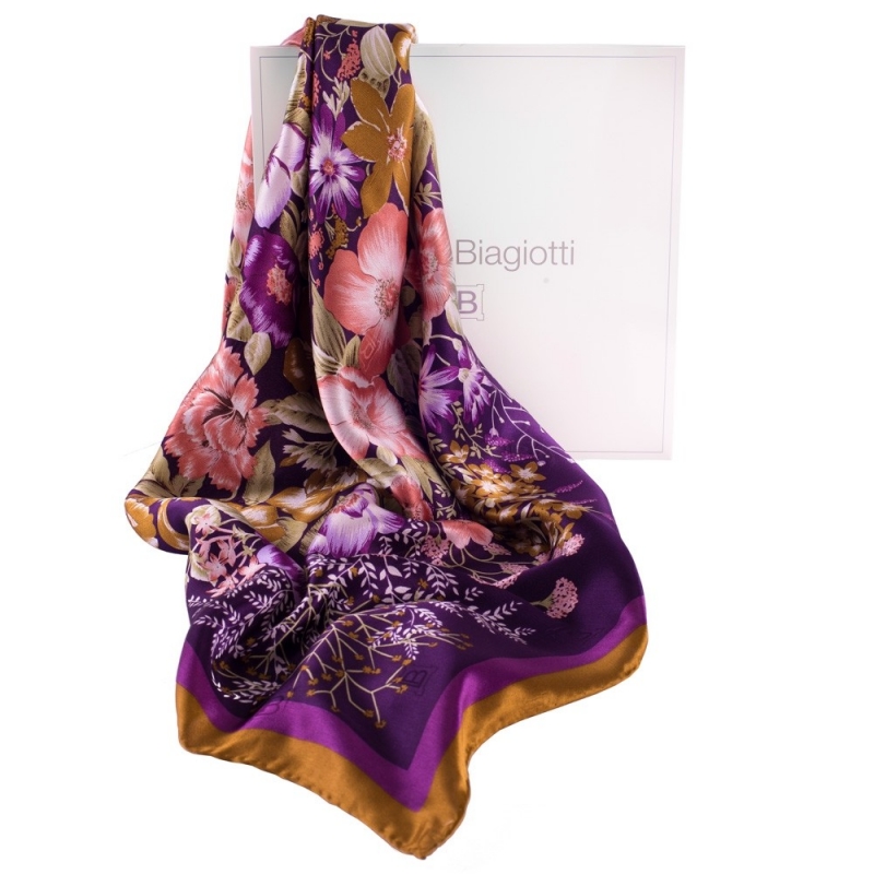 Esarfa Laura Biagiotti flori lila