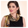 Cadou Esarfa matase Bohemian Paisley Black  si Cercei argint Prestige
