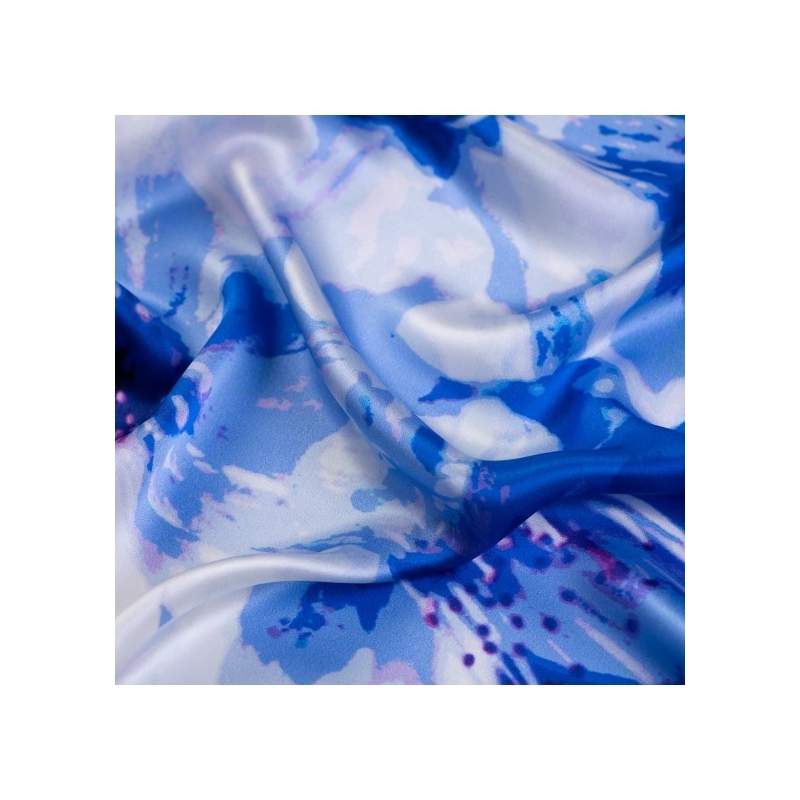 Gift: Just Spring blue silk scarf and si silver scarf ring