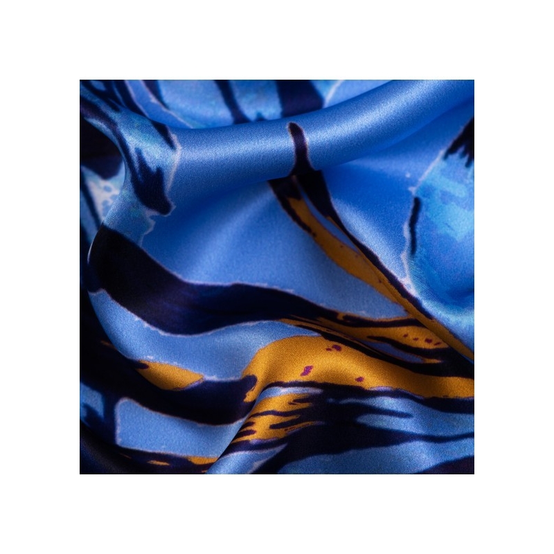 Gift: Urban Escape silk scarf and Swarovski Bermuda Blue silver earrings