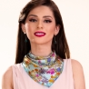 Silk scarf Essence of Summer turcoaz