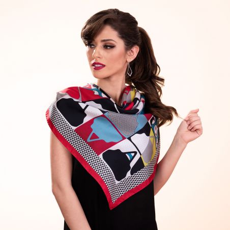 RR Boresette Red silk scarf